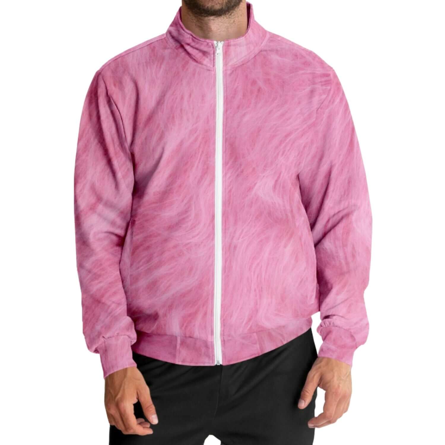 Pink Fur Track Jacket | HD Print