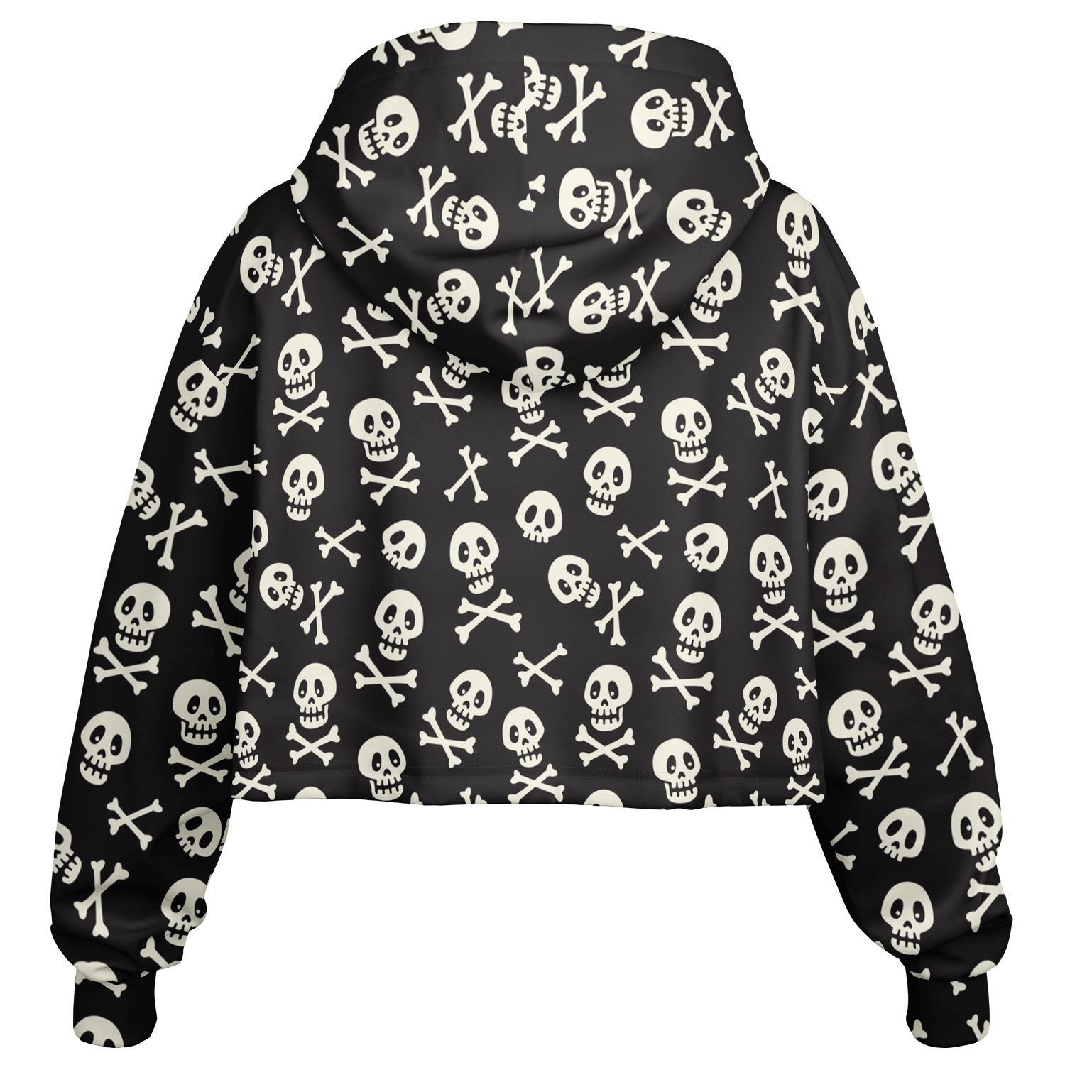 Skulls & Bones Croptop Hoodie For Women