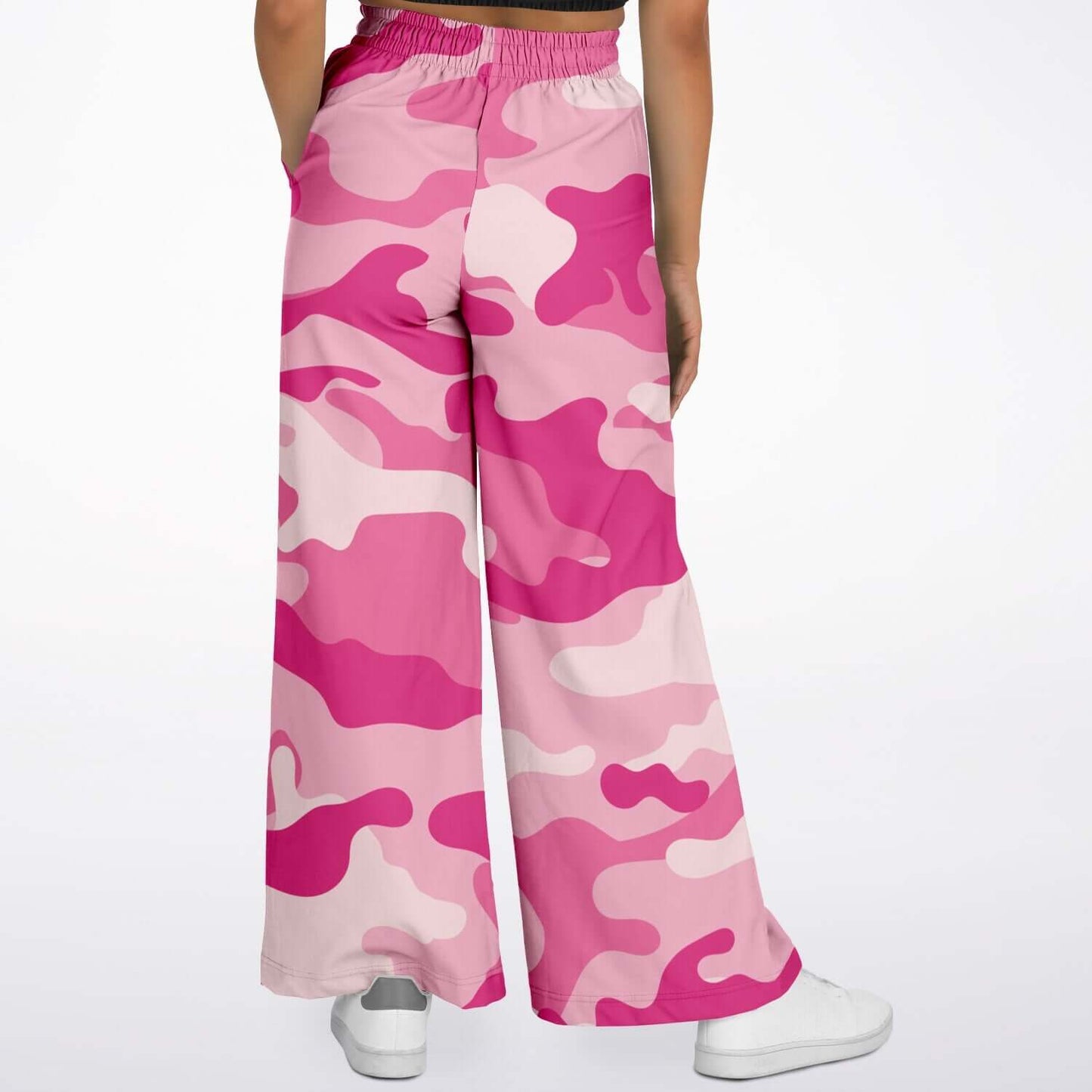 Camo Wide Leg Pants For Women | Lavender Pink