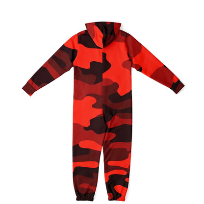 Camo Jumpsuit | Scarlet Red & Black