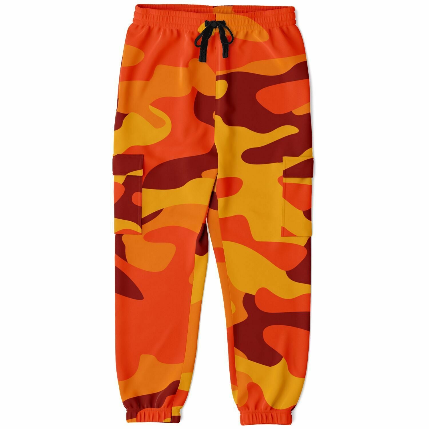 California Orange & Red Berry Camouflage Cargo Sweatpants