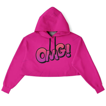 OMG! Hollywood Cerise Cropped Hoodie