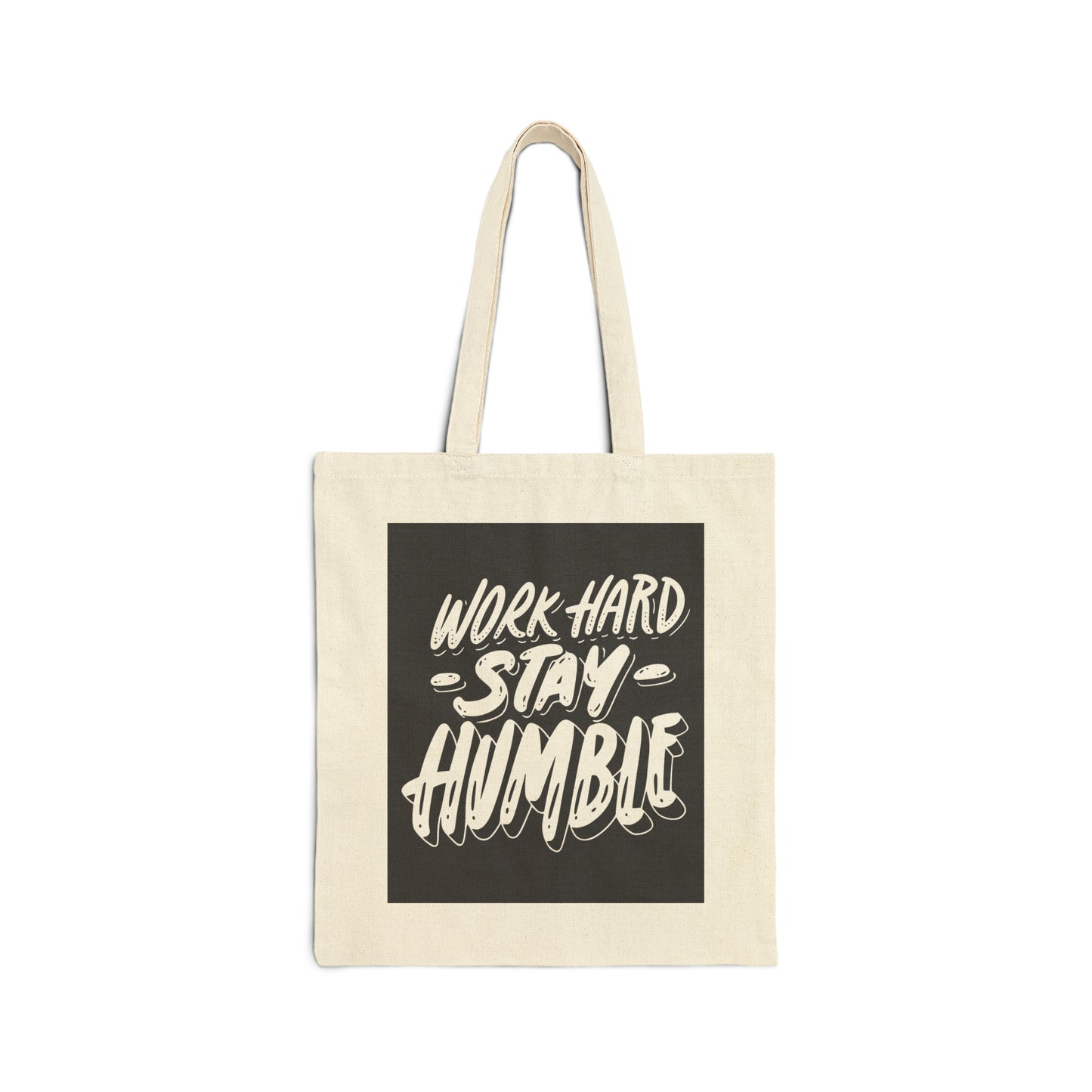 Cotton Canvas Tote Bag | Work Hard - Ribooa