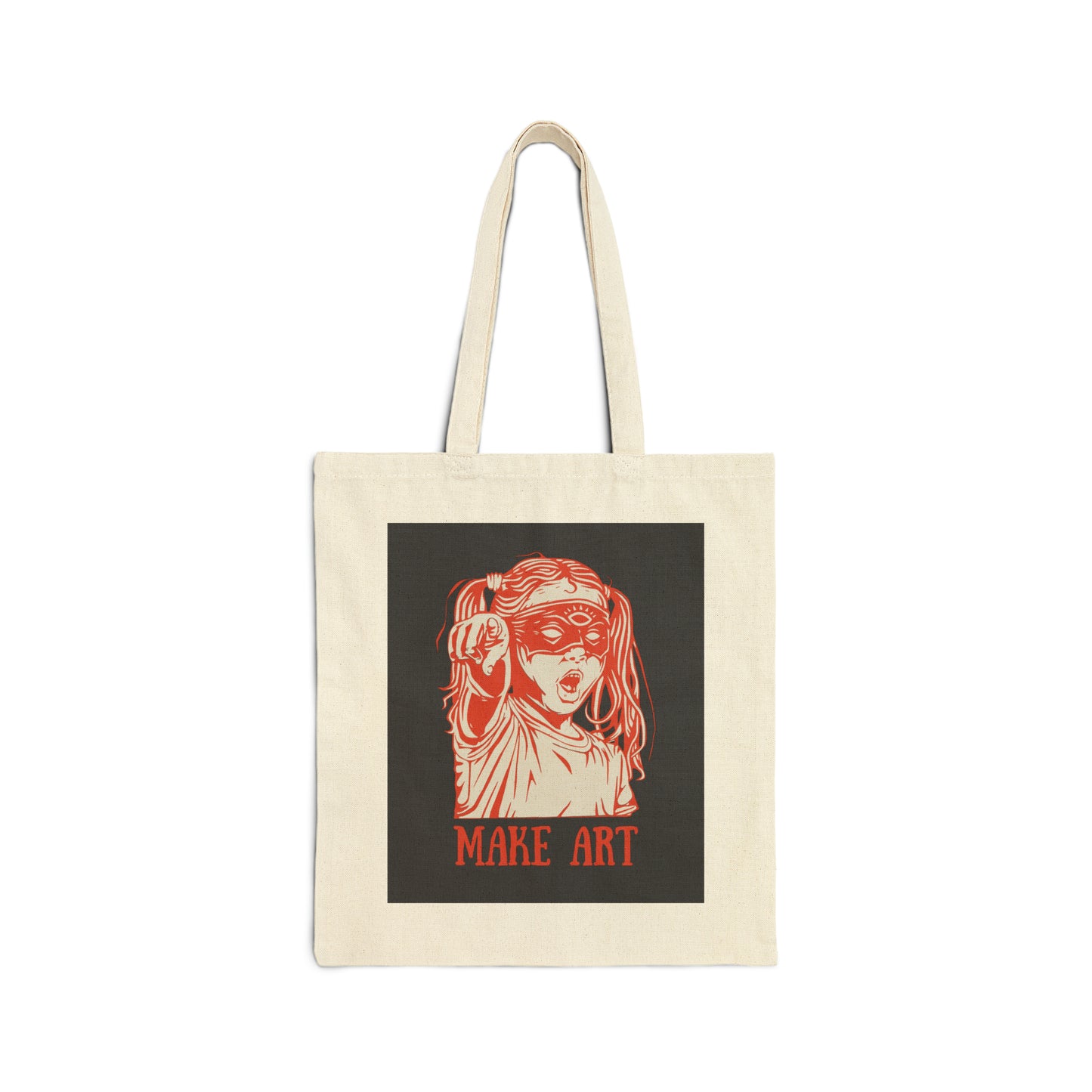 Cotton Canvas Tote Bag | Make Art - Ribooa