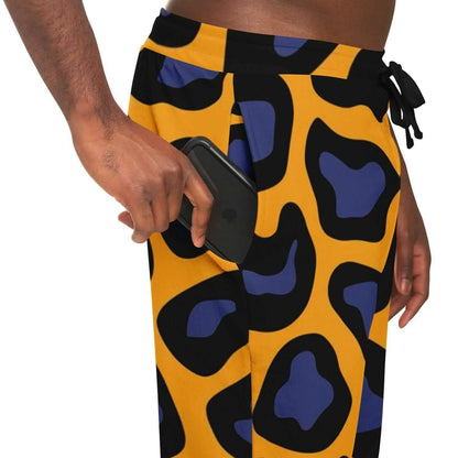 Leopard Pants For Men | Black & Blue HD Print