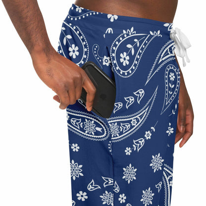 Blue Bandana Track Pants HD