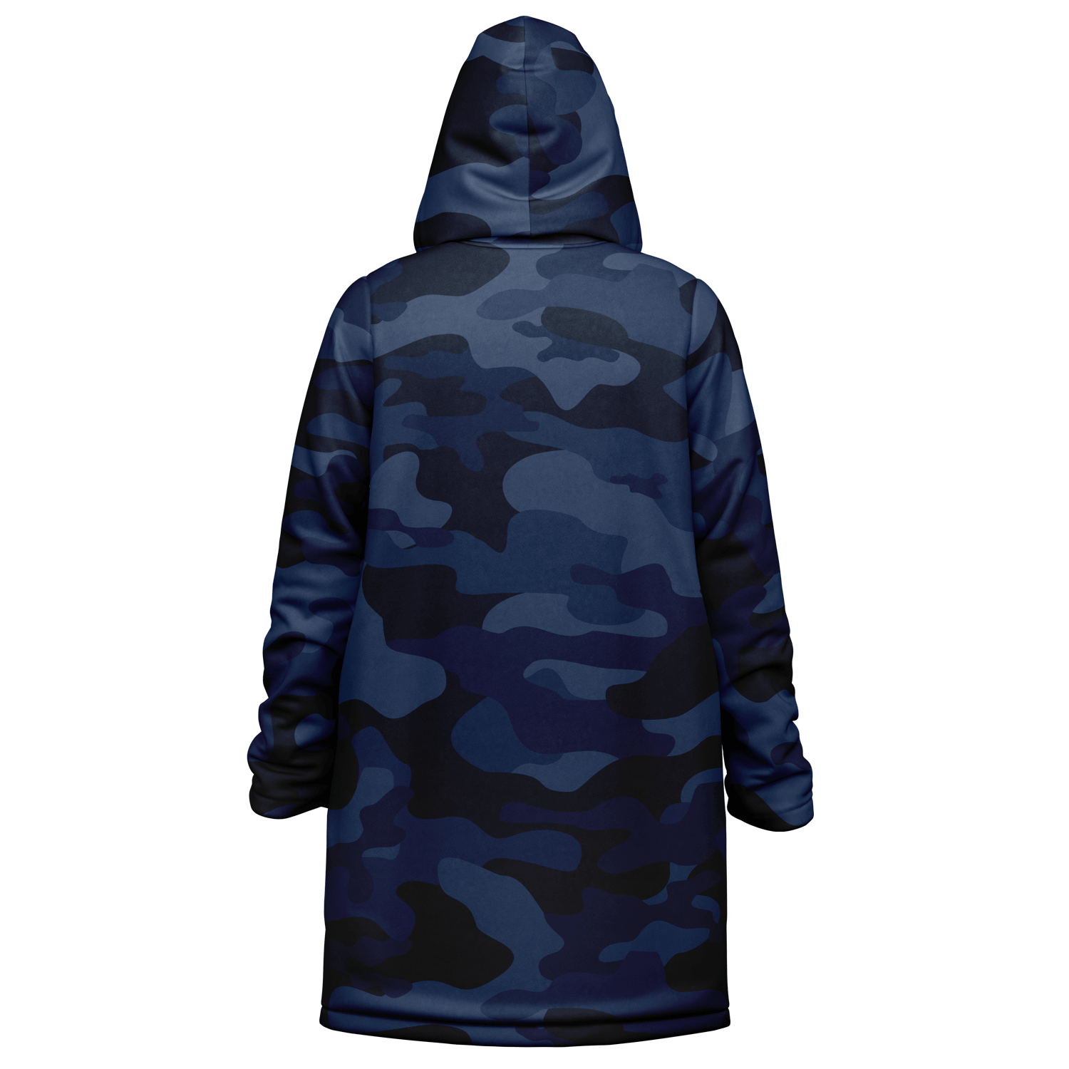 Deep Blue Camo Cloak With a Zipper