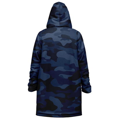 Deep Blue Camo Cloak With a Zipper