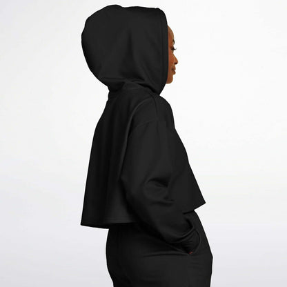 Black PACO Cropped Hoodie