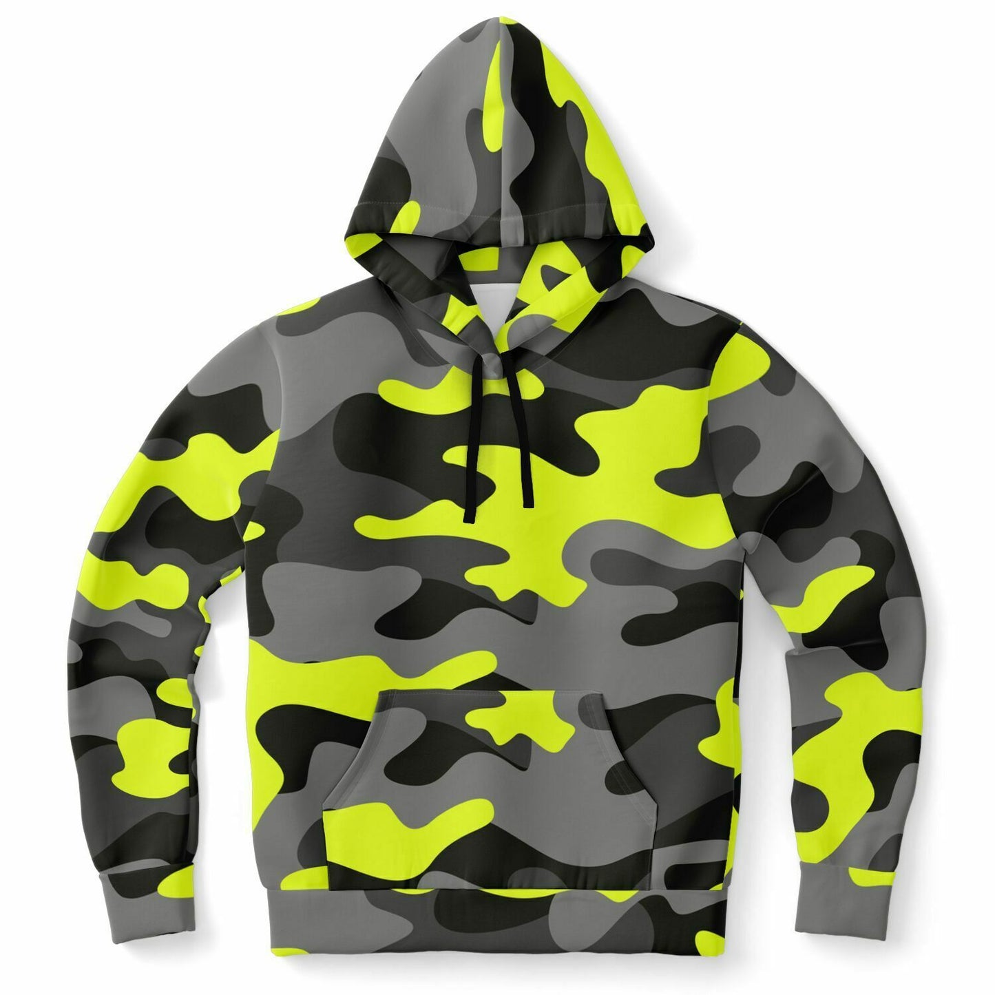 Olive Black & Yellow Camouflage Hoodie | Unisex