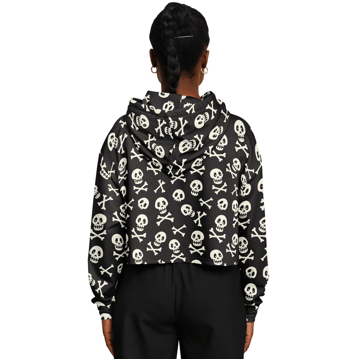 Skulls & Bones Croptop Hoodie For Women