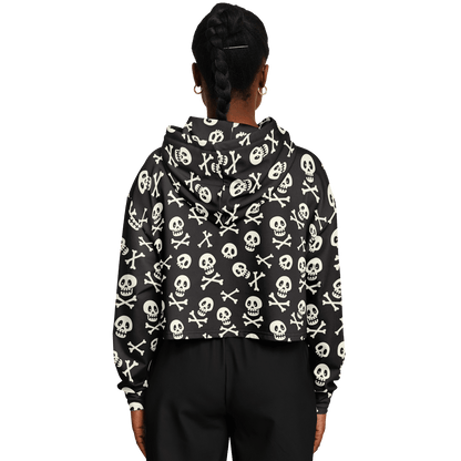 Skulls & Bones Croptop Hoodie For Women