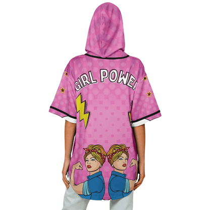 Hooded Baseball Jersey | Girl Power