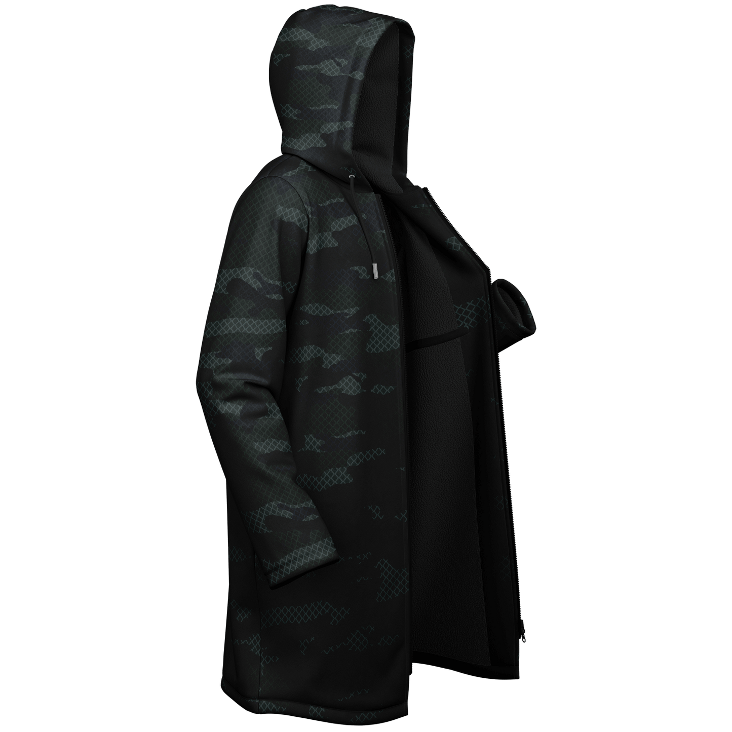 Military Dark Green Camo Cloak With a Zipper