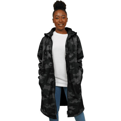 Army Black Camo Cloak With a Zipper