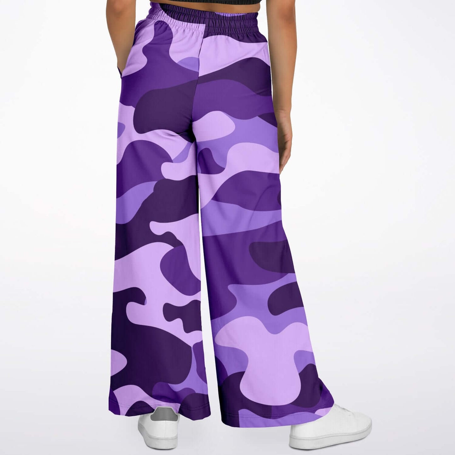 Camo Wide Leg Pants For Women | Purple Grape & Mauve