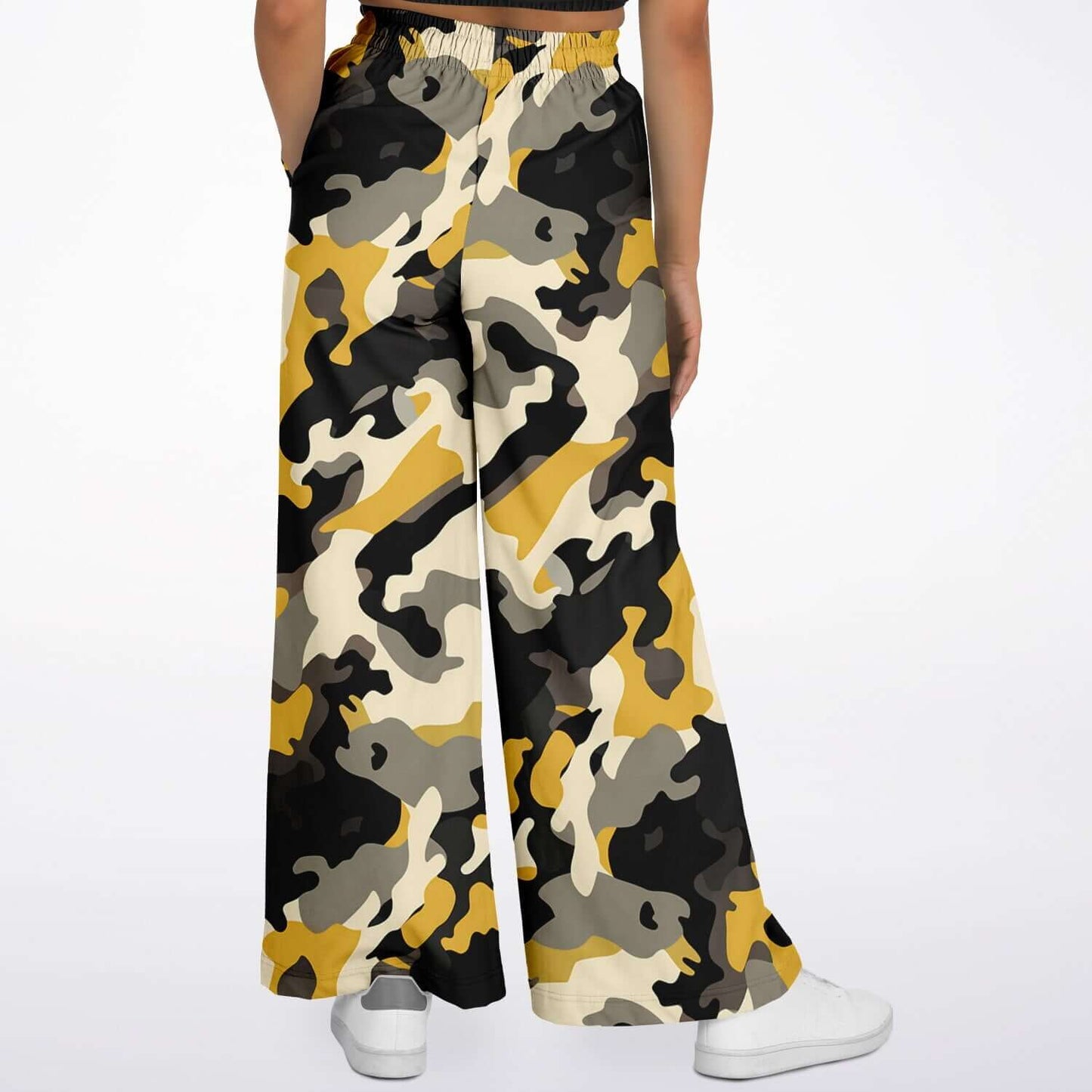 Camo Wide Leg Pants For Women | Military Brown & Black