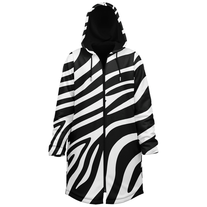 Zebra Zipper Cloak | Unisex HD Black & White