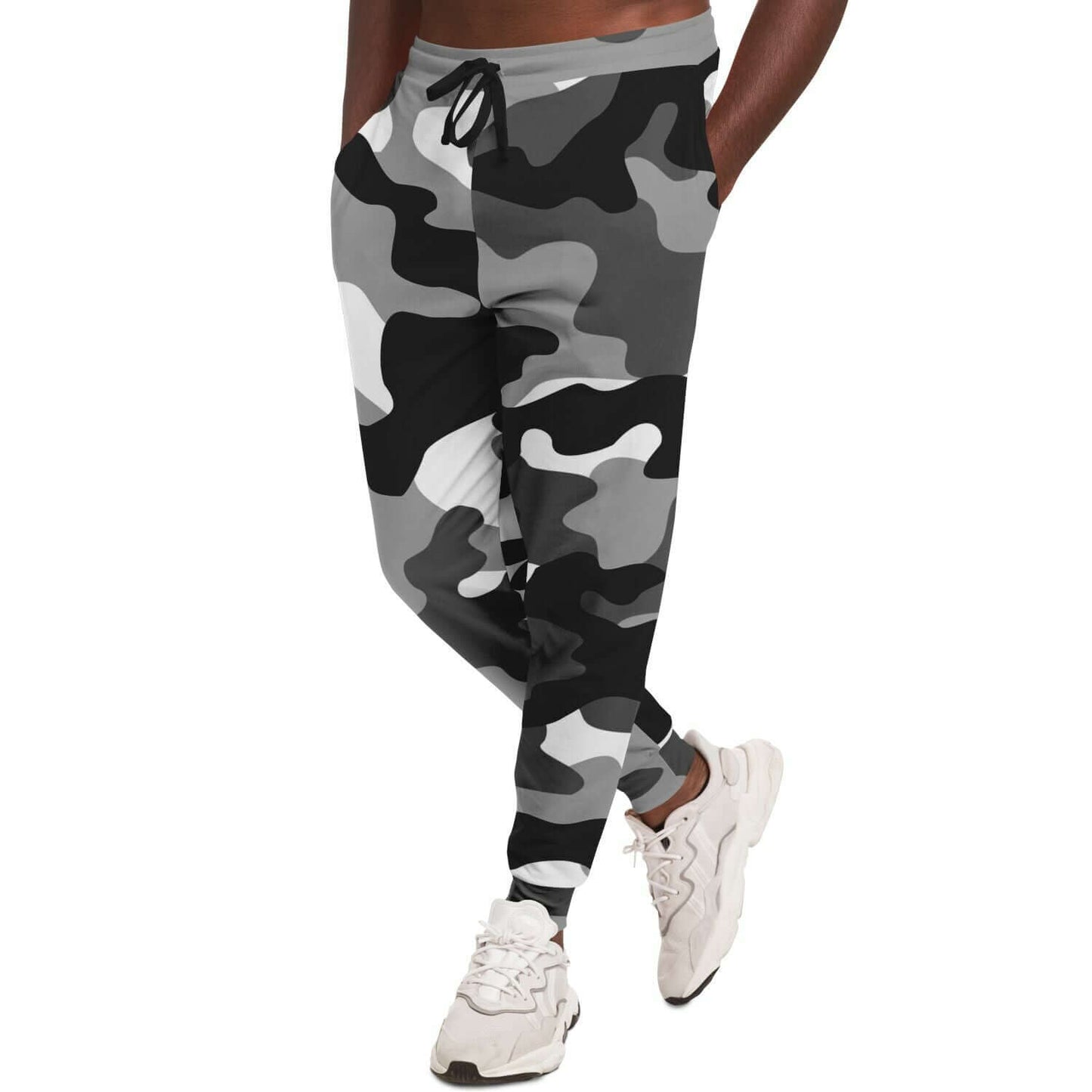 Camo Track Pants | Gray Black & White