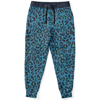 Classic Blue Leopard Track Pants For Men | HD Print