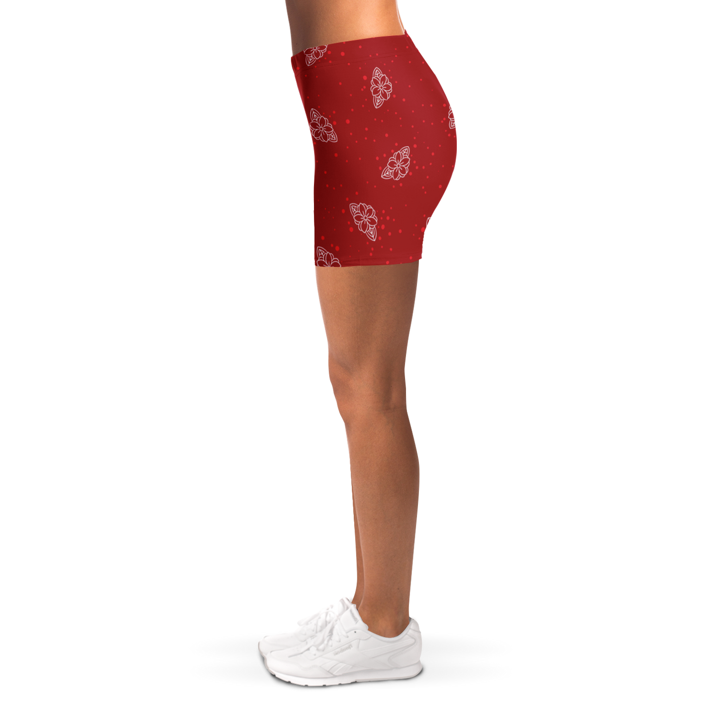 Funky Red Legging Shorts | HD Print