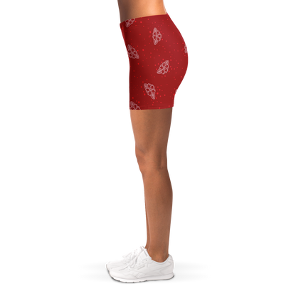 Funky Red Legging Shorts | HD Print