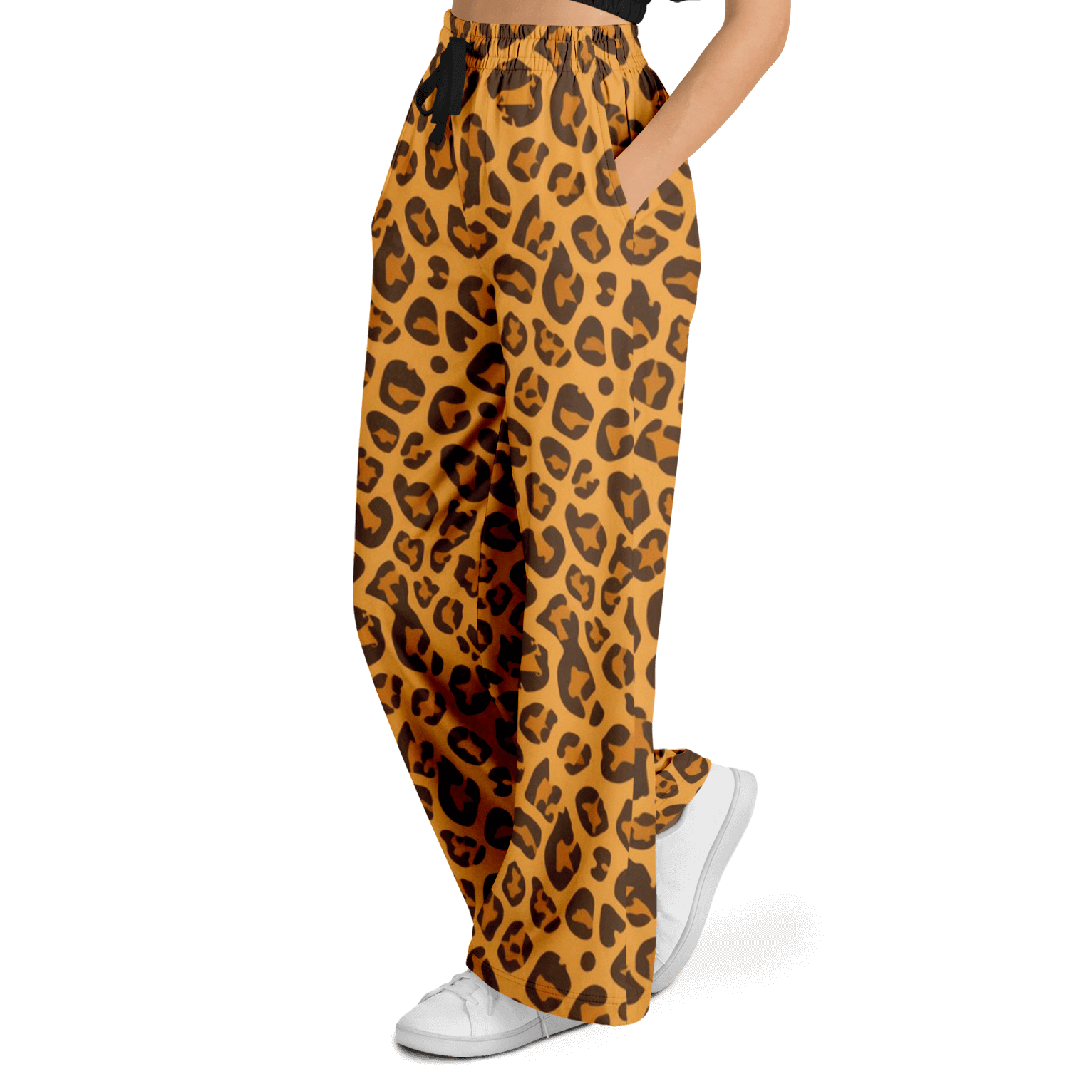 Women's Wide Leg Pants | Leopard HD Print