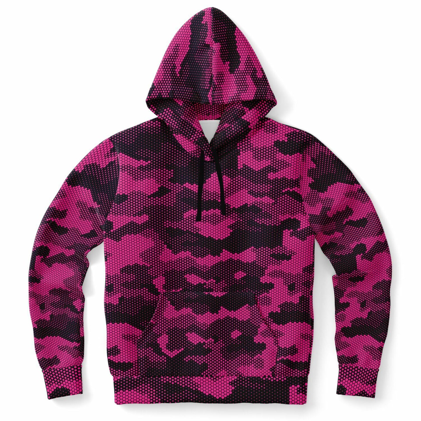 Pixel Camo Hoodie | Blackberry & French Rose Camouflage