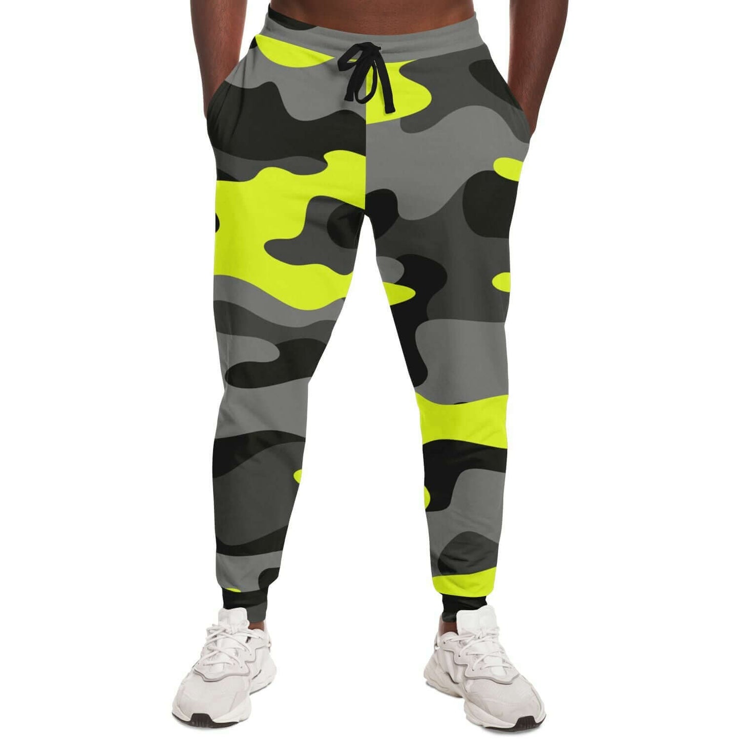 Camo Track Pants | Olive Black & Yellow