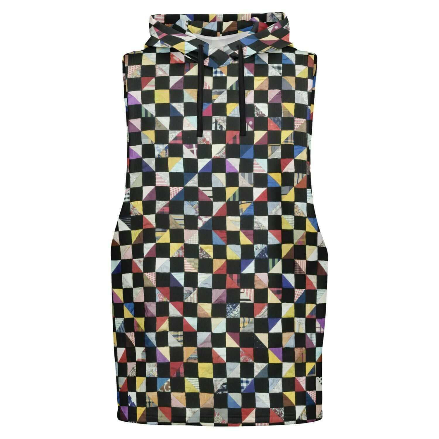 Sleeveless Hoodie For Men | Color Squares