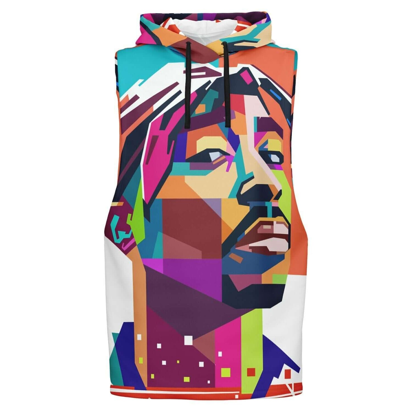 Sleeveless Hoodie For Men | Tupac Shakur Artwork