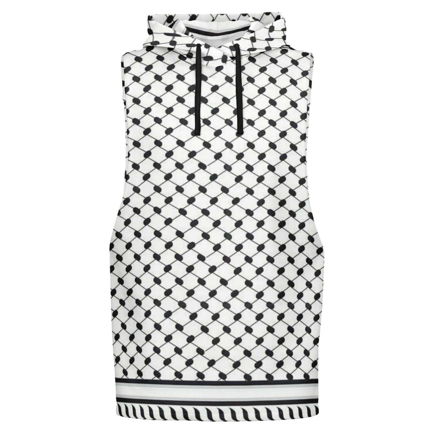 Keffiyeh Sleeveless Hoodie For Men