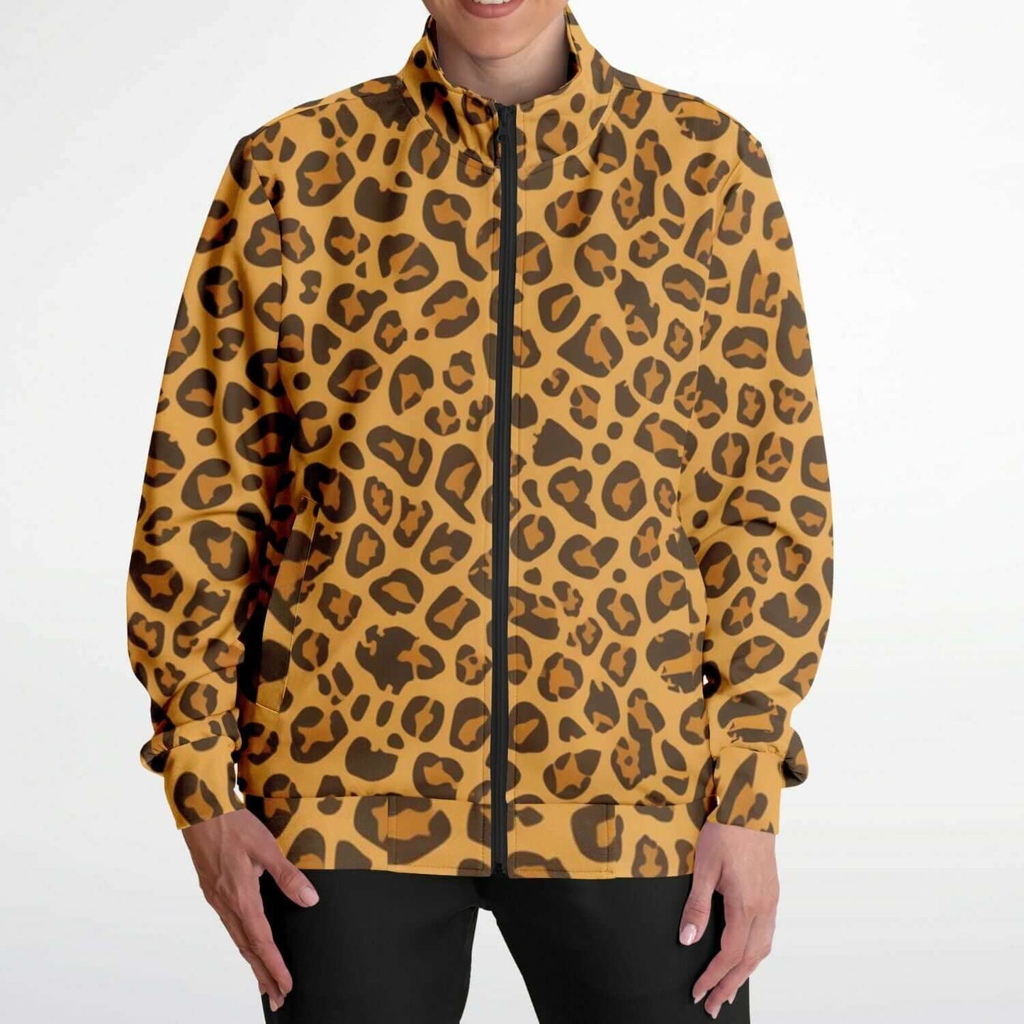 Leopard Track Jacket | Yellow Orange HD Print