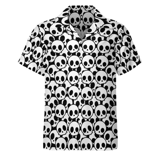 Day of The Dead Skull Cuban Collar Shirt