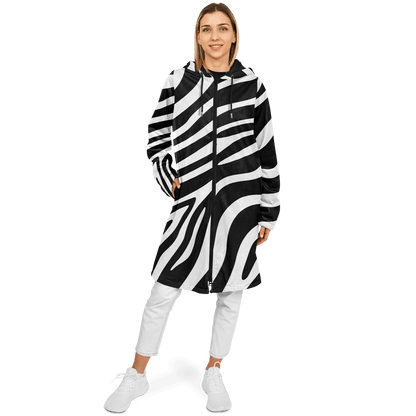 Zebra Zipper Cloak | Unisex HD Black & White