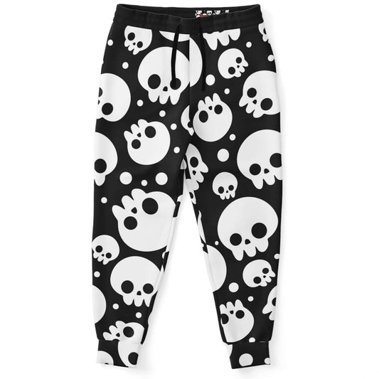 Black & White Skulls Track Pants | Unisex