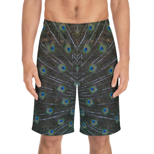 Board Shorts | Peacock Feathers - Ribooa