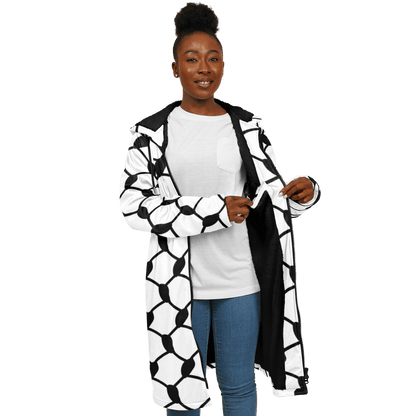 Keffiyeh Cloak With a Zipper | Black & White HD Print