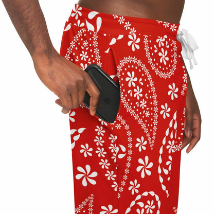 Red Bandana Track Pants | HD Print | Unisex