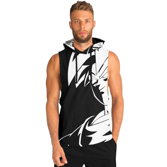 Dragon Ball Sleeveless Hoodie | Black & White Anime