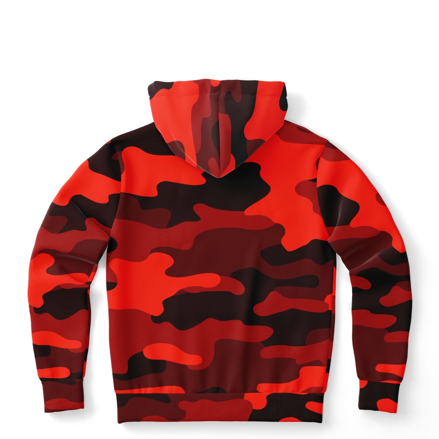 Scarlet Red & Black Camouflage Hoodie | Unisex