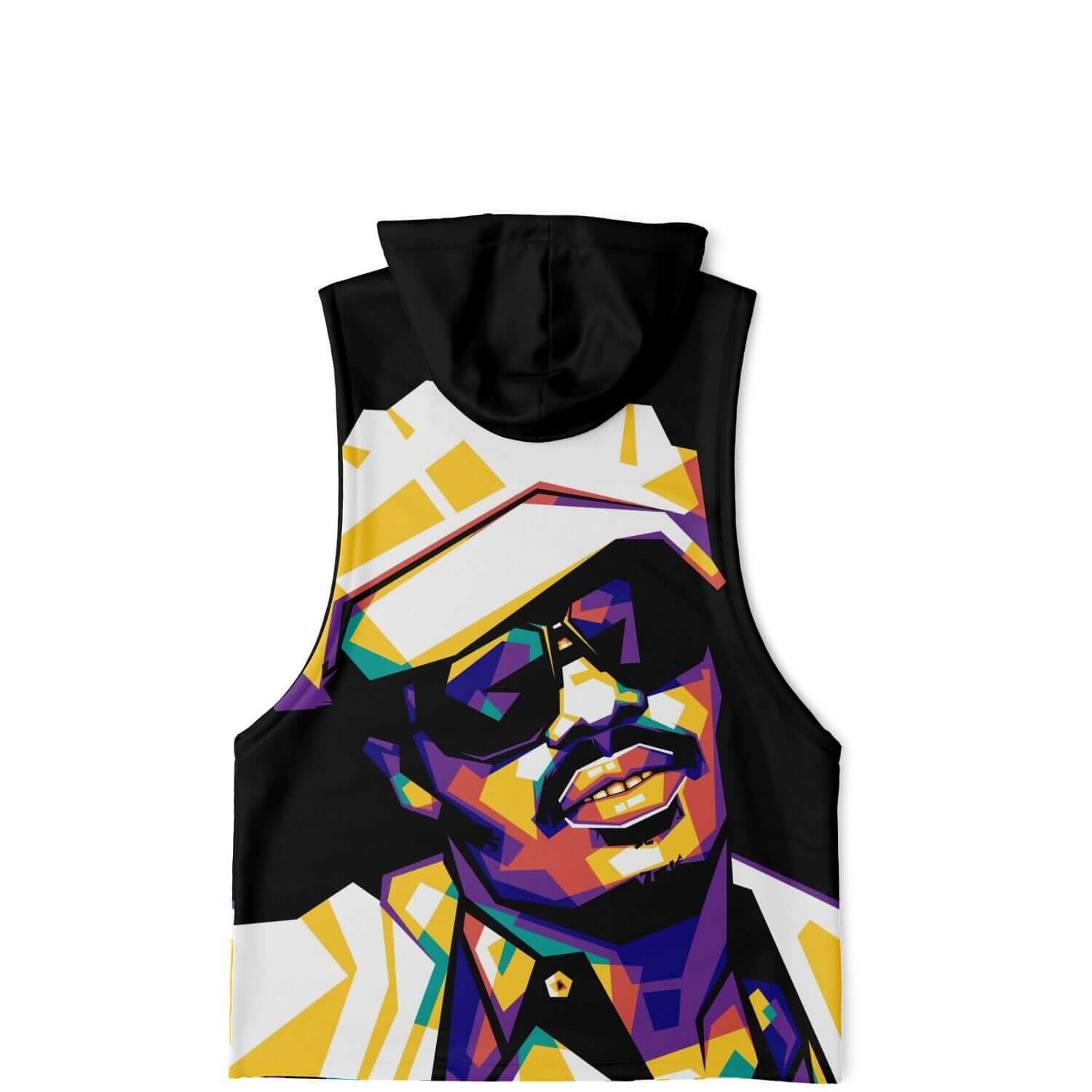 Stevie Wonder Sleeveless Hoodie | Black