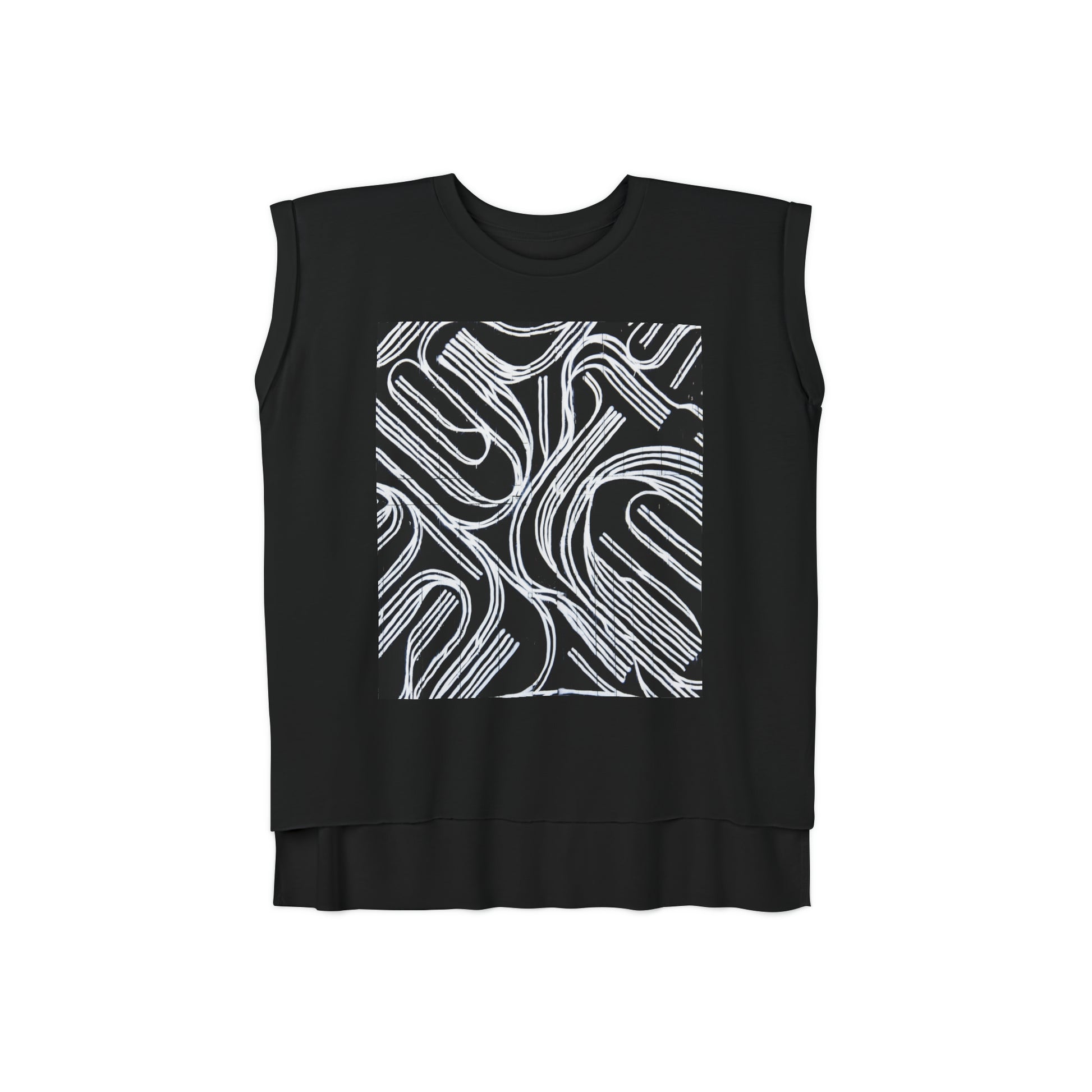 Relaxed Fit Muscle Tee (Front Print) - Ribooa