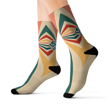 Sublimation Socks | Good Vibes | Retro - Ribooa