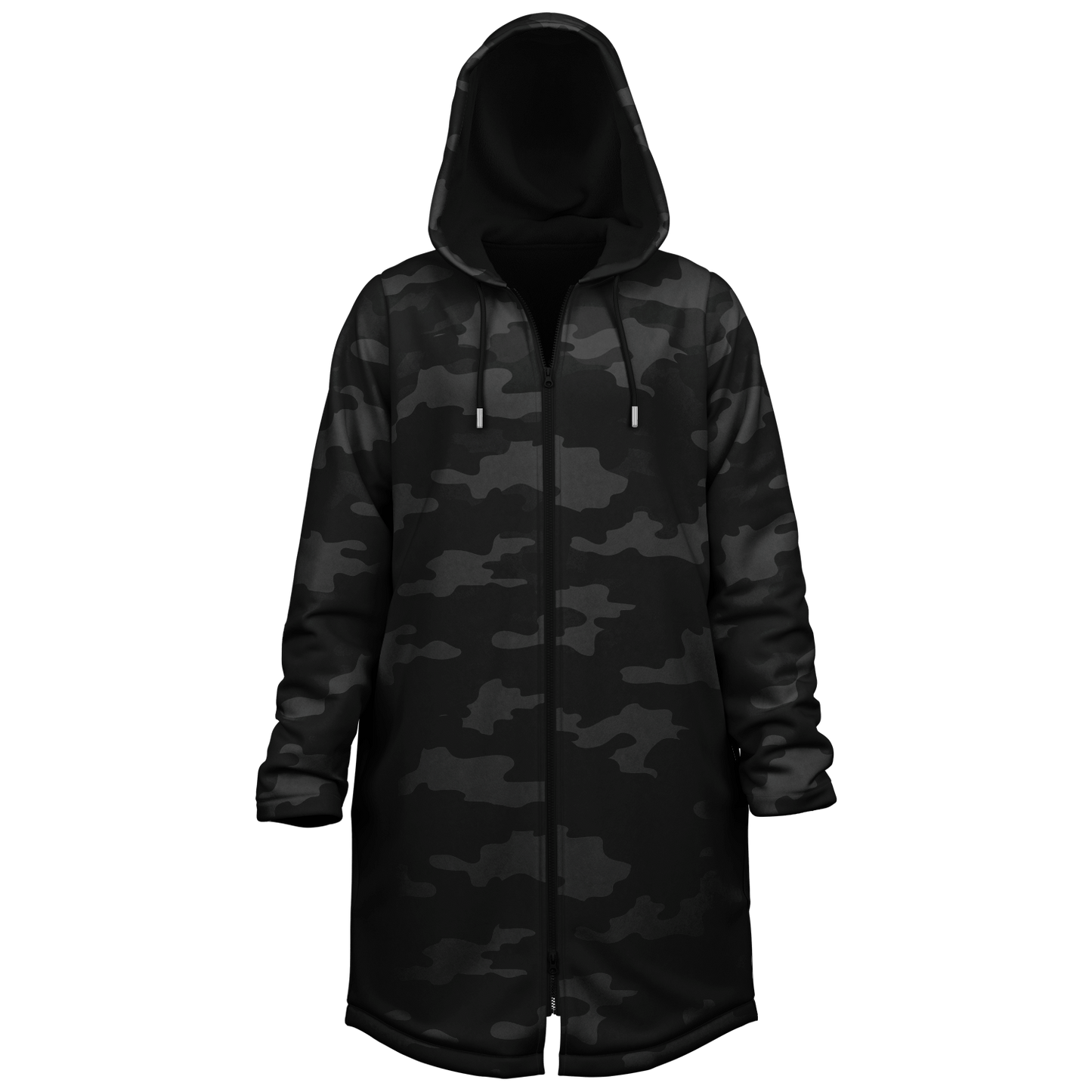 Army Black Camo Cloak With a Zipper