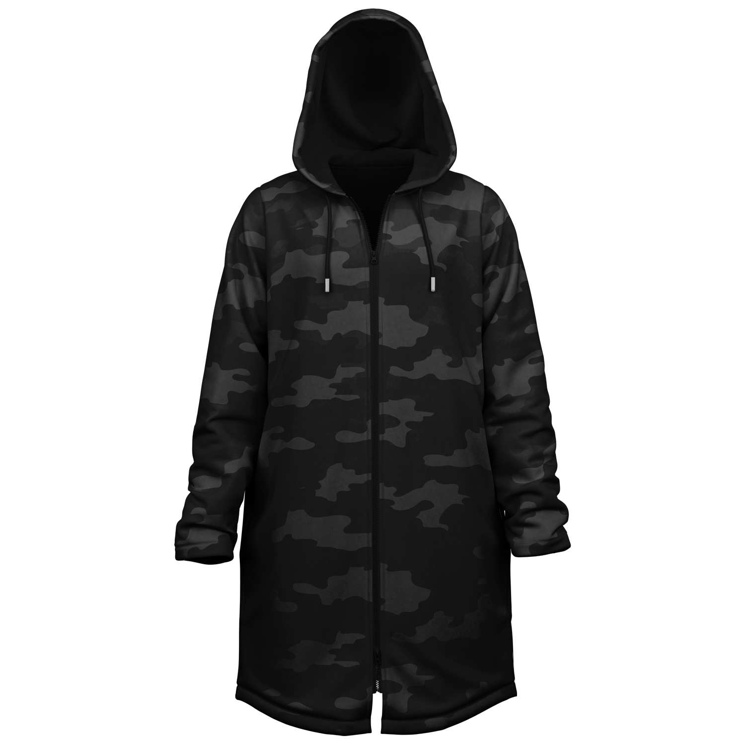 Army Black Camo Cloak With a Zipper