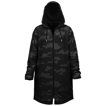 Army Black Camo Cloak With a Zipper