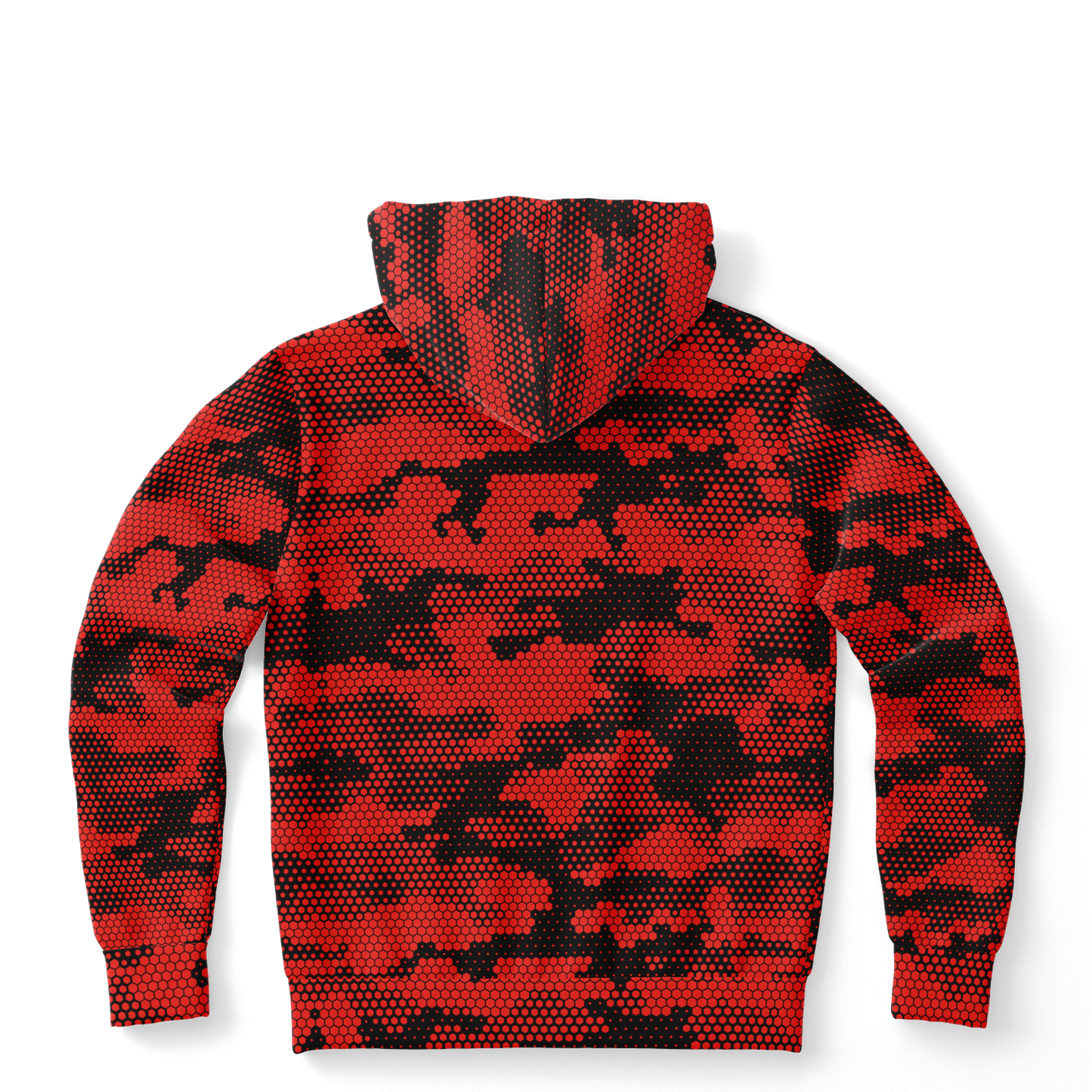 Pixel Camo Hoodie | Red Digital Camouflage Pattern