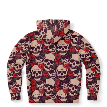 Skulls & Roses Hoodie | Red Unisex