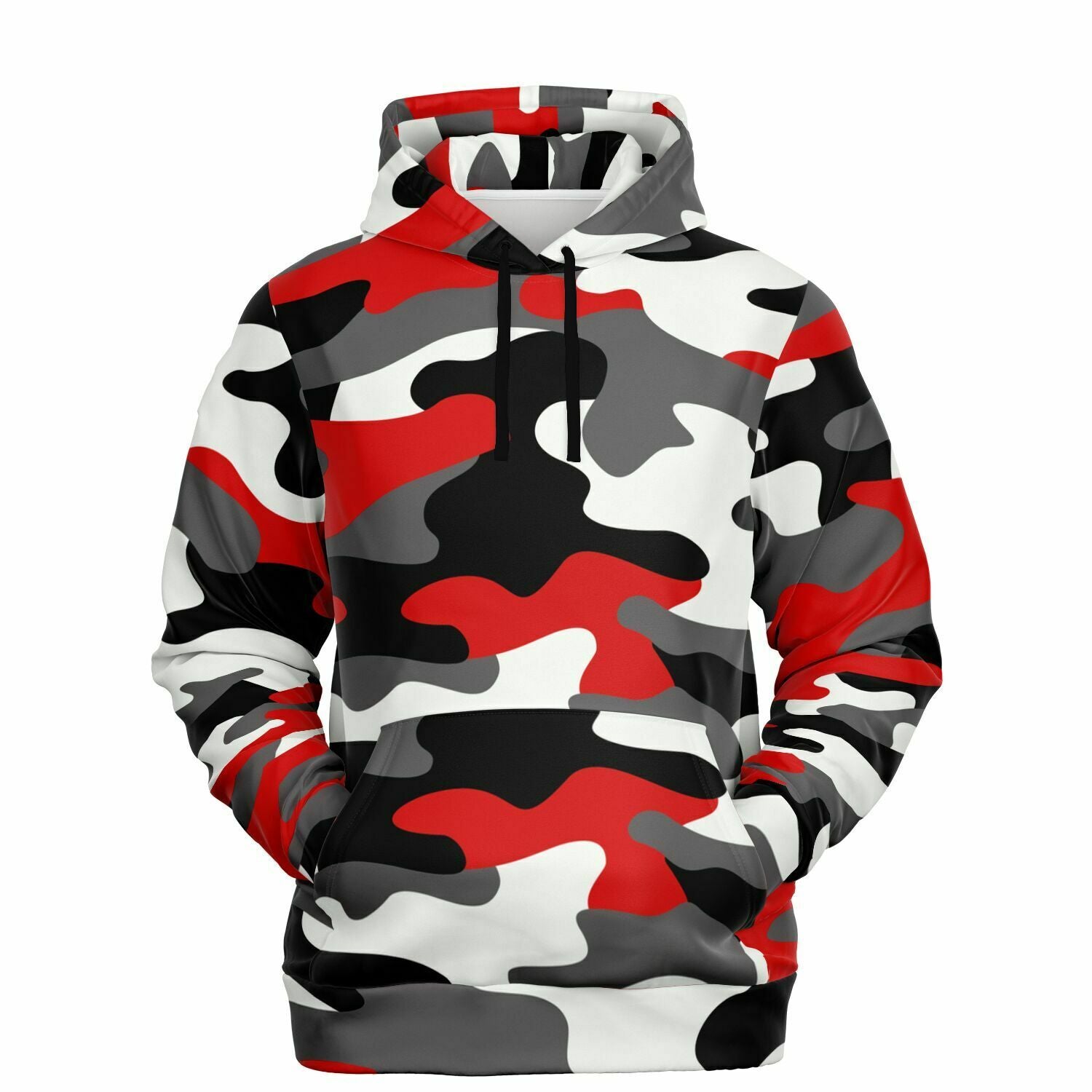 Milano Red Black & White Camouflage Hoodie | Unisex